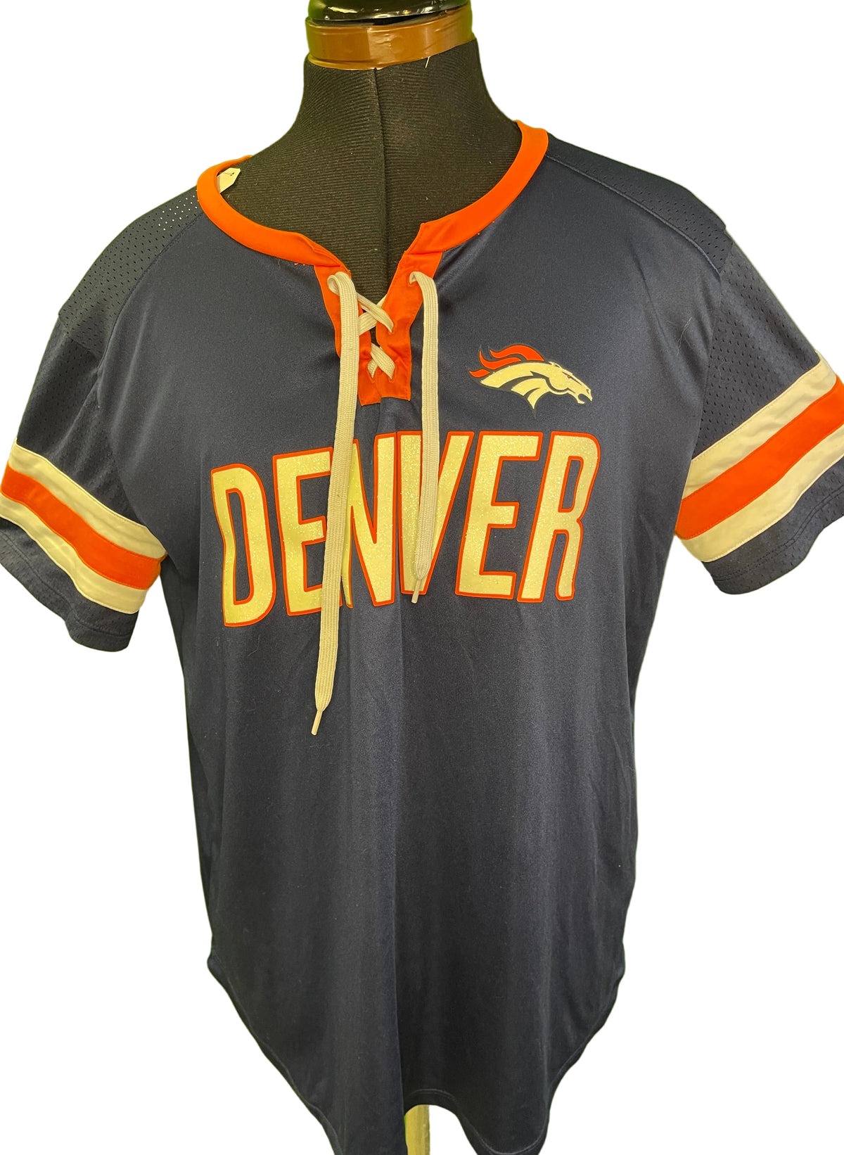 NFL Denver Broncos Jersey Style T-Shirt Women's Large