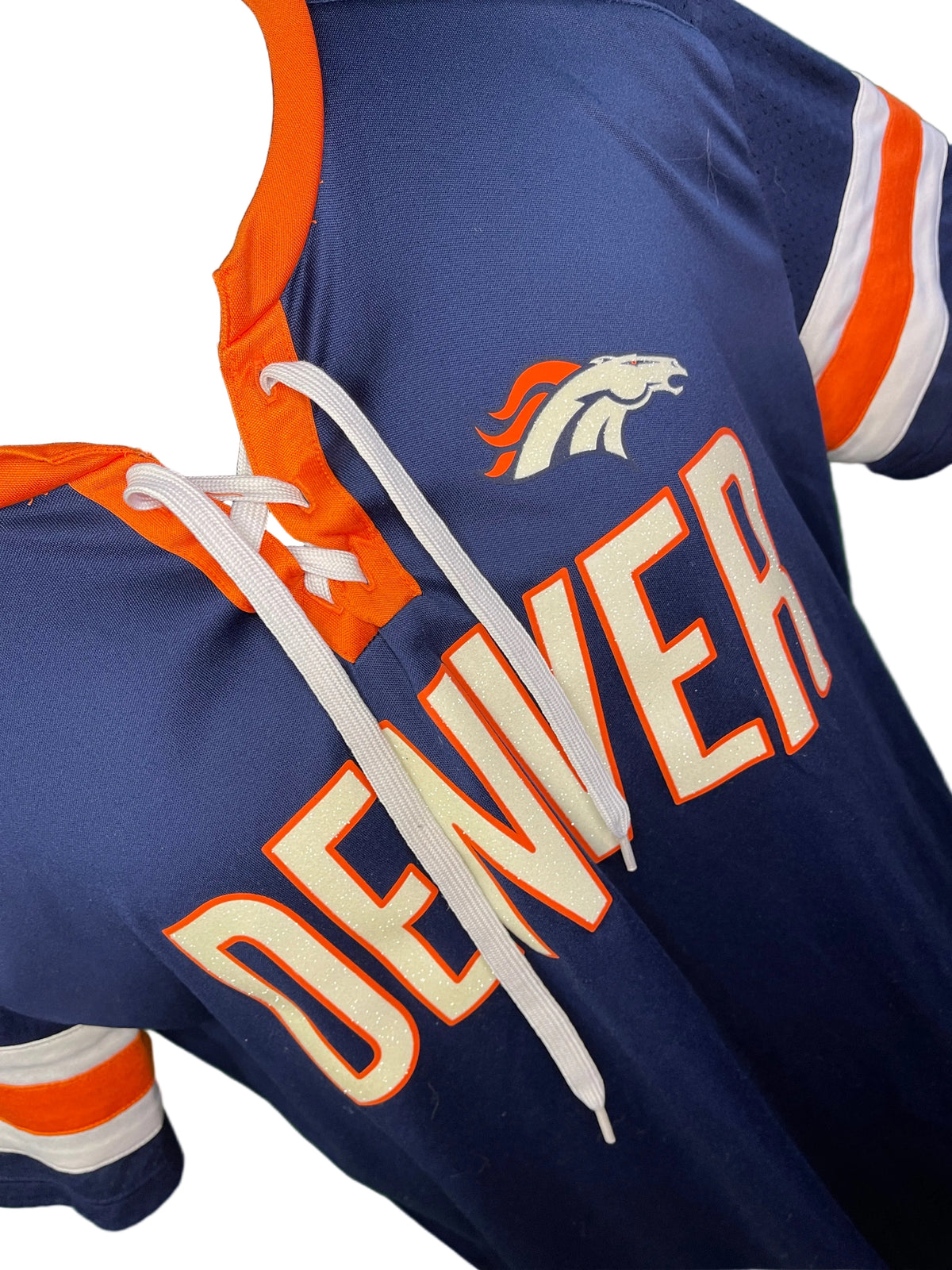 NFL Denver Broncos Jersey Style T-Shirt Women's Large