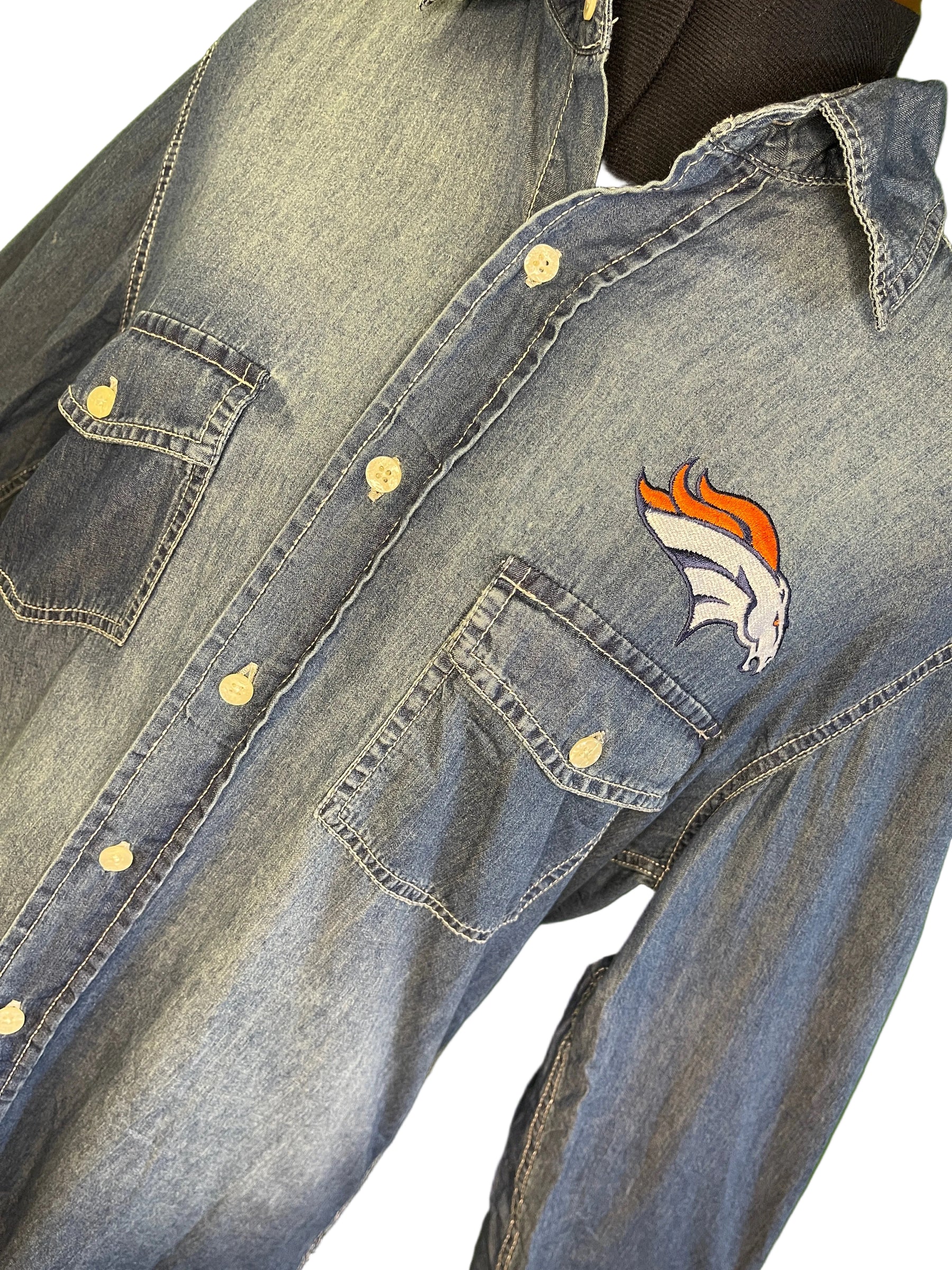 NFL Denver Broncos Antigua Jean Long Sleeve T-Shirt Women's Small