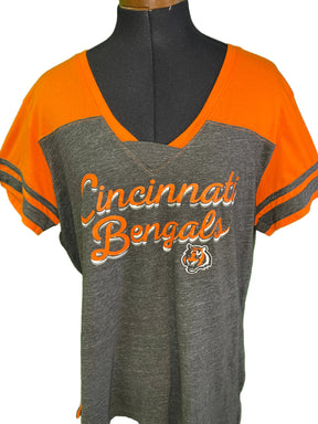 NFL Cincinnati Bengals Majestic V-neck T-Shirt Women's X-Large