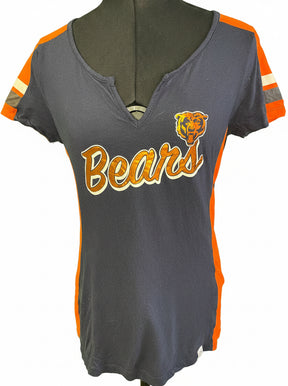 NFL Chicago Bears Blue and Orange T-Shirt Women's Medium