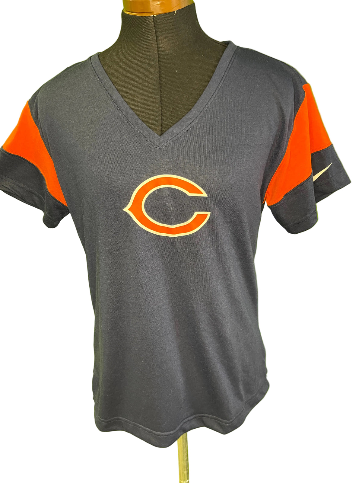 NFL Chicago Bears Dri-Fit Blue V-Neck T-Shirt Women's Small