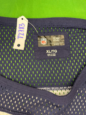 NFL Chicago Bears White and Blue Mesh 3/4 Sleeve T-Shirt Women's X-Large