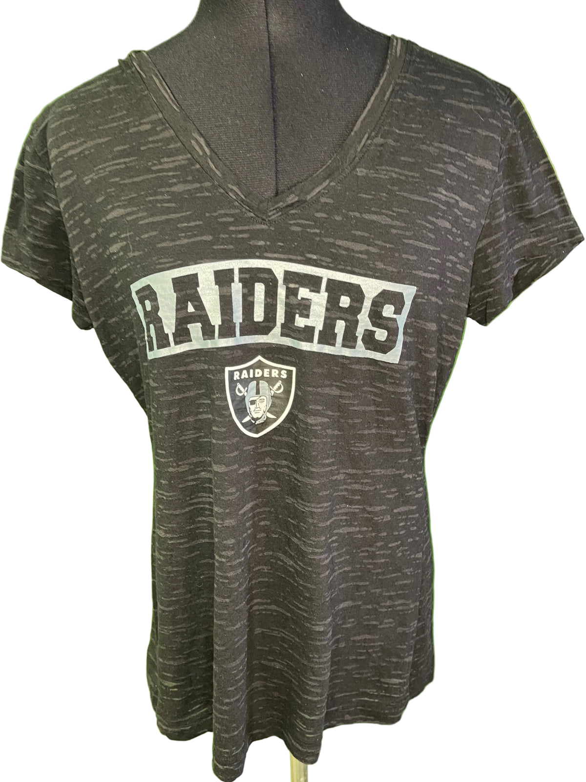 NFL Las Vegas Raiders Black Heathered T-Shirt Women's X-Large