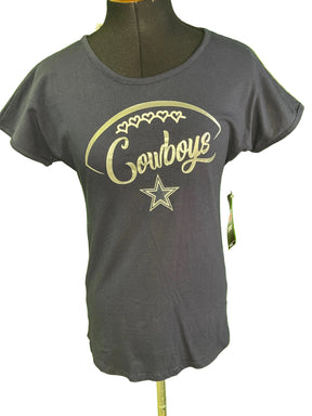 NFL Dallas Cowboys Short Sleeve Shirt Girl's Youth Large NWT