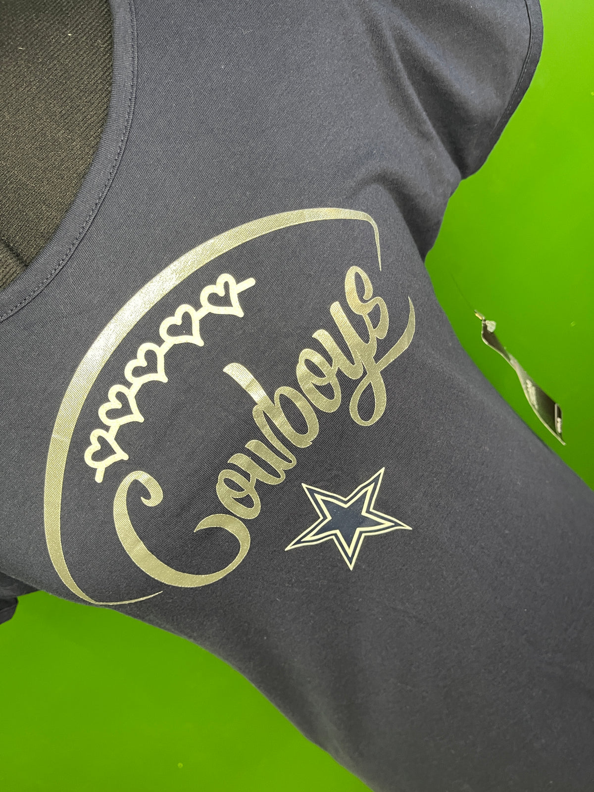 NFL Dallas Cowboys Short Sleeve Shirt Girl's Youth Large NWT