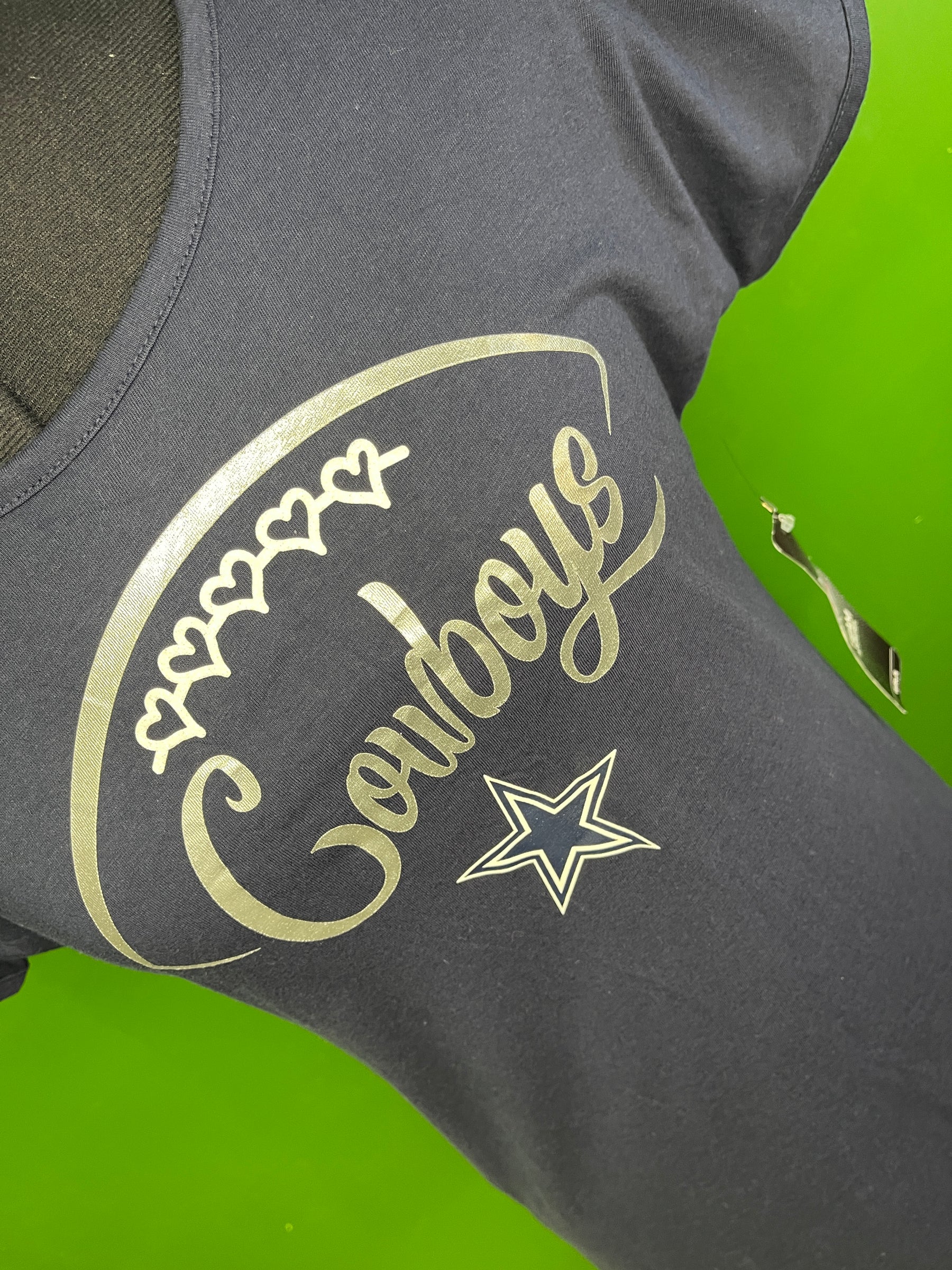 NFL Dallas Cowboys Short Sleeve Shirt Girl's Youth Large NWT