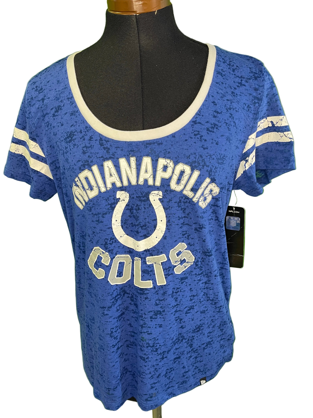 NFL Indianapolis Colts Printed Burnout T-Shirt Women's Medium NWT