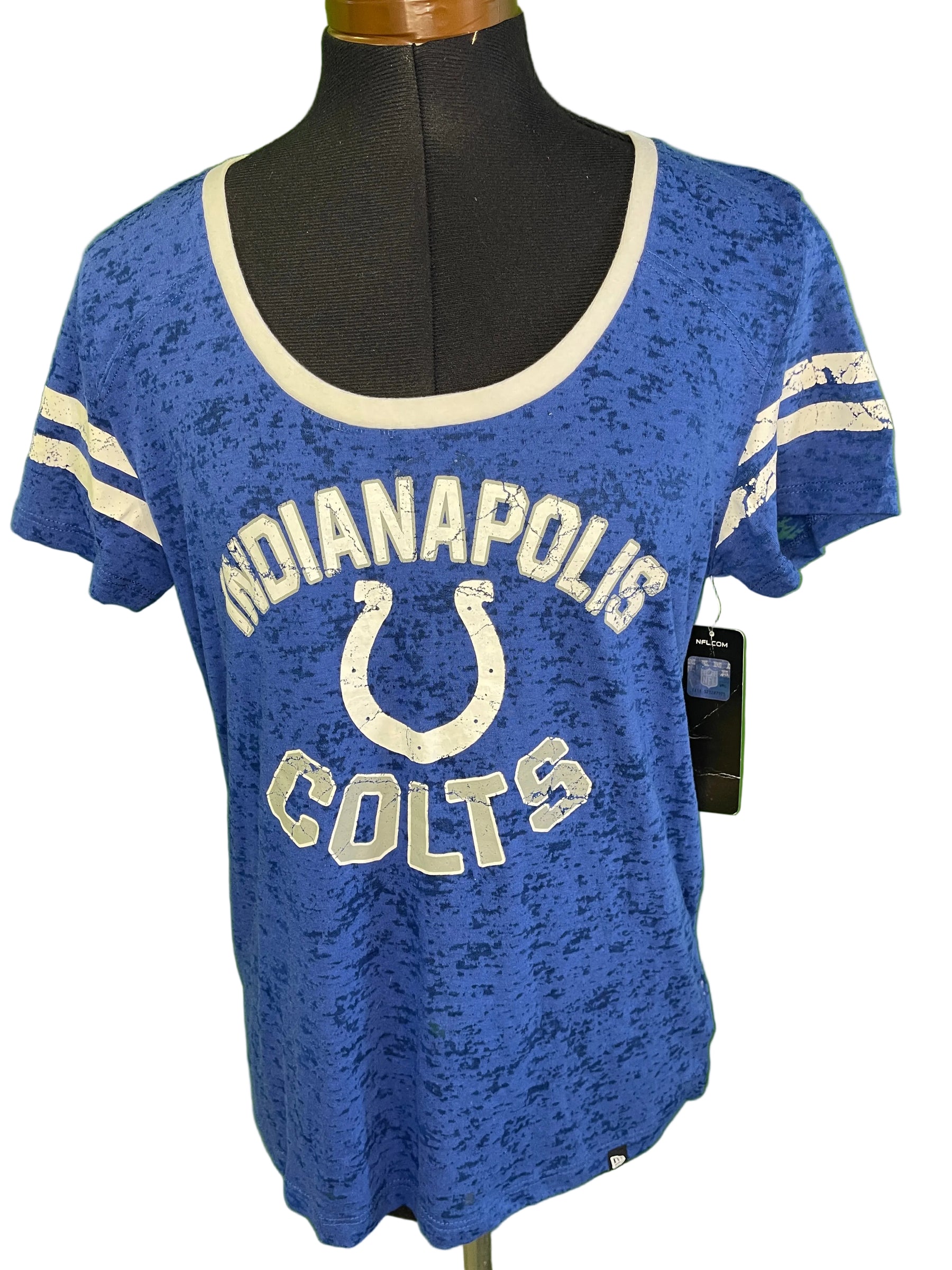 NFL Indianapolis Colts Printed Burnout T-Shirt Women's Medium NWT