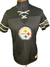 NFL Pittsburgh Steelers Majestic Jersey-Style Top Lace Up Detail Women's X-Small