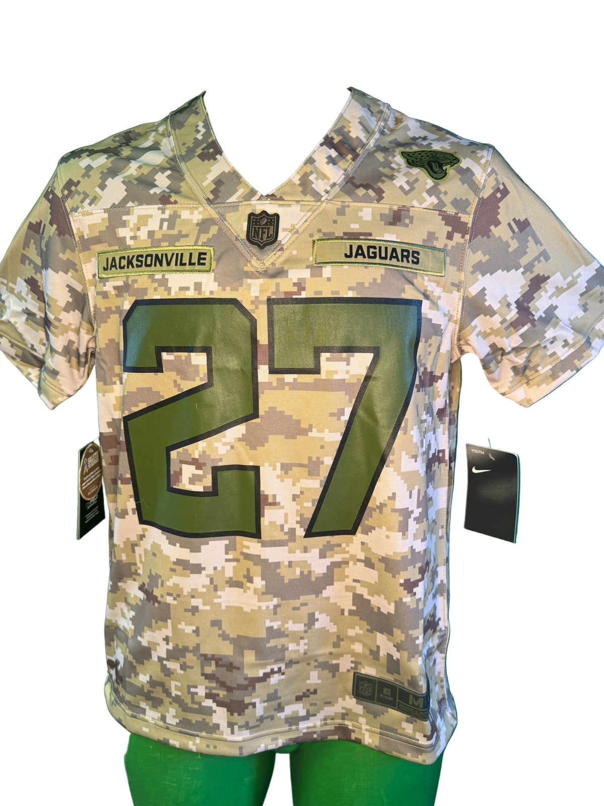 NFL Jacksonville Jaguars Fournette #27 Salute to Service Jersey Youth Medium NWT