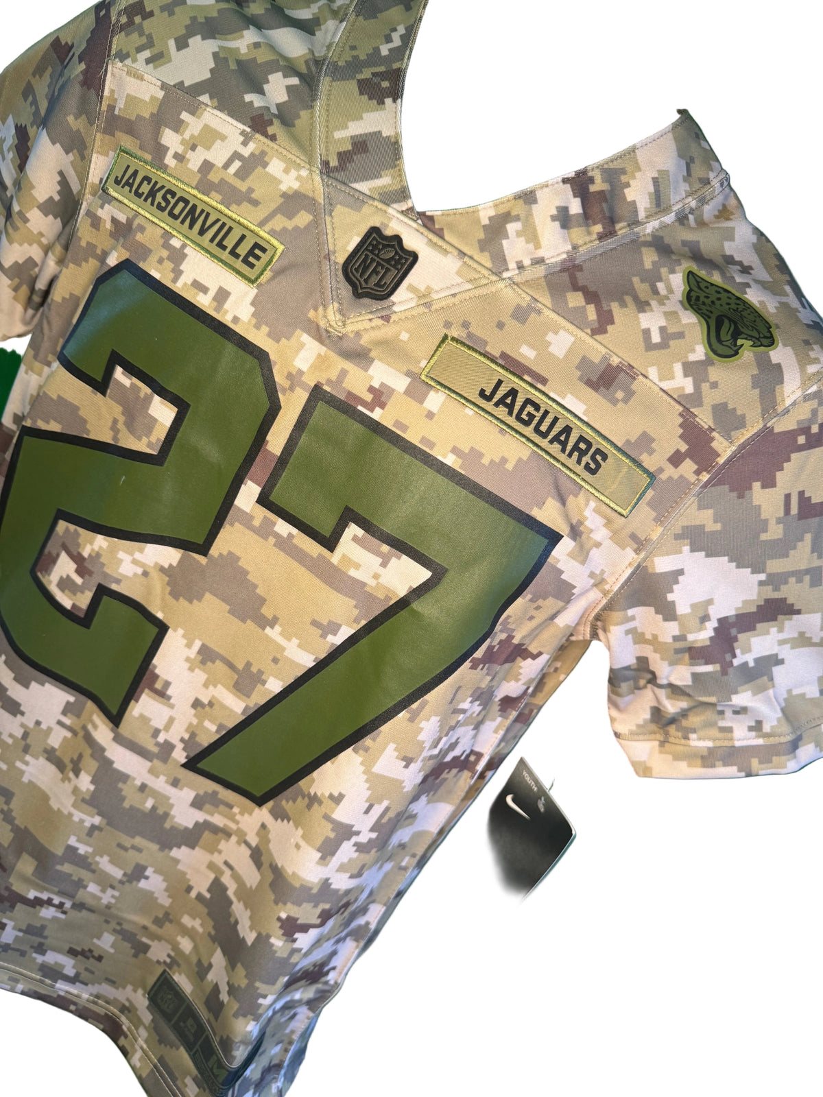 NFL Jacksonville Jaguars Fournette #27 Salute to Service Jersey Youth Medium NWT