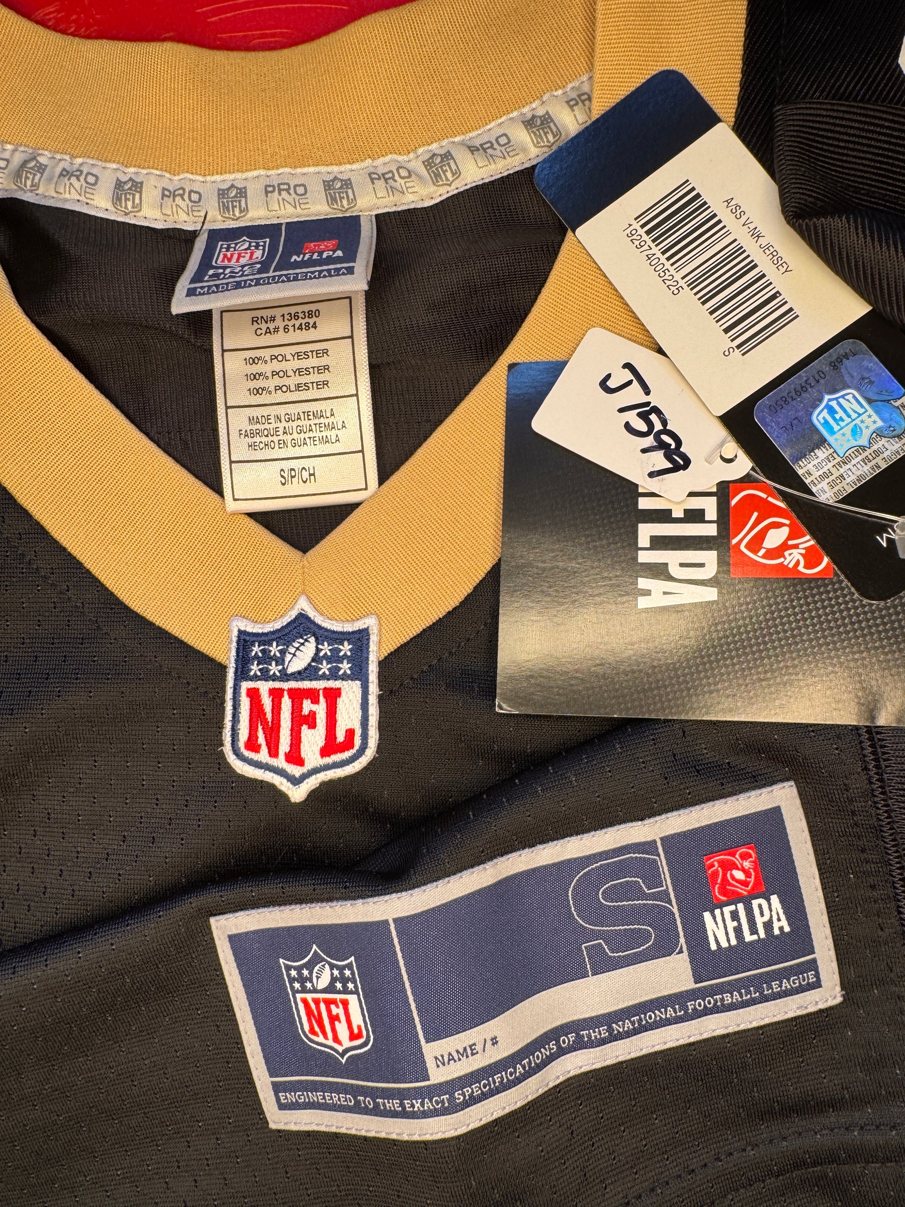 NFL New Orleans Saints Drew Brees #9 Pro Line Jersey Men's Small NWT