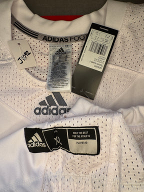American Football Adidas White Techfit Hyped Jersey Brand New Men's X-Large NWT