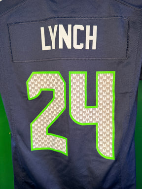 NFL Seattle Seahawks Marshawn Lynch #24 Nike Game Jersey Youth Medium 10-12