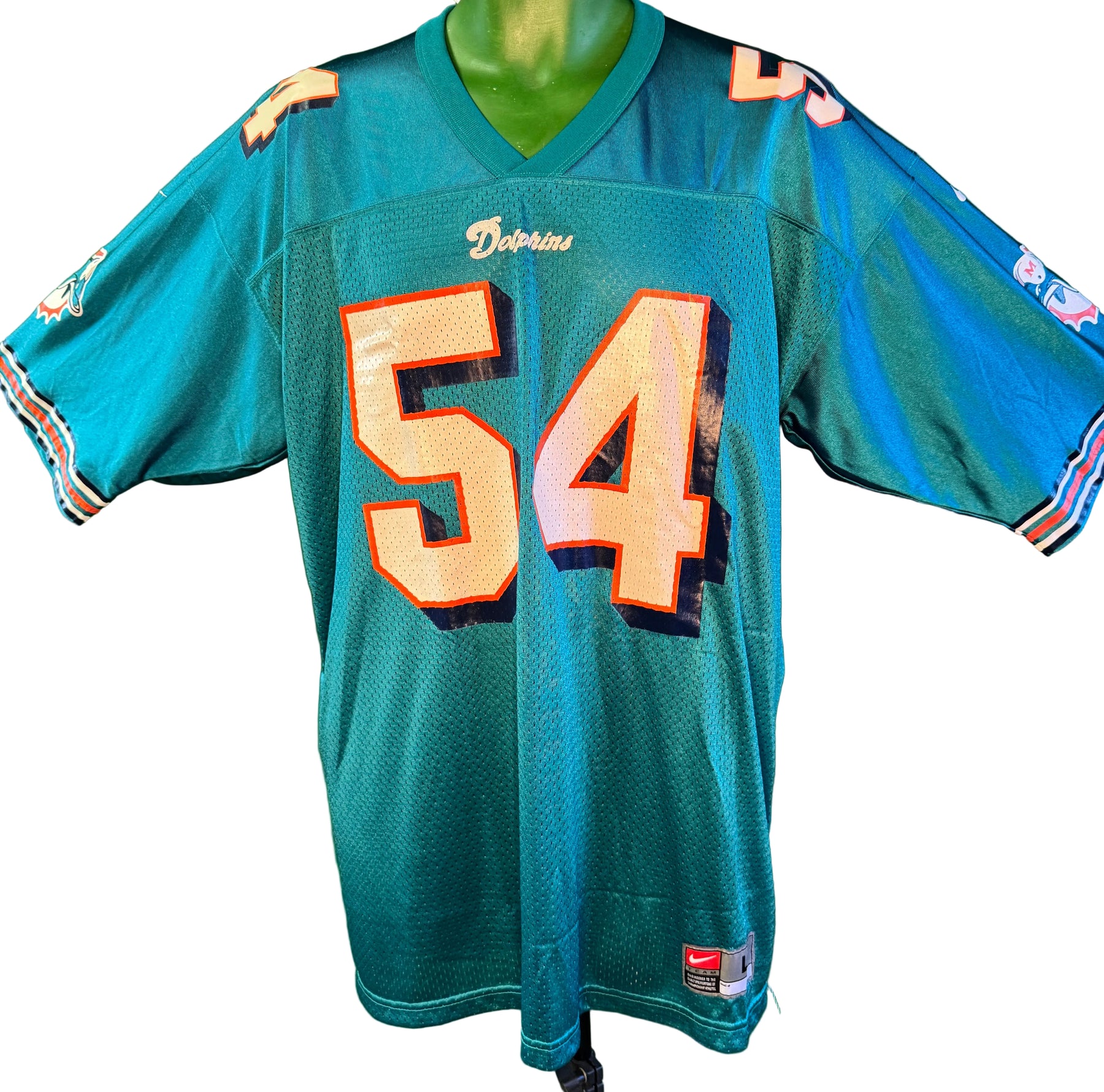 NFL Miami Dolphins Zach Thomas #54 Nike Jersey Men's Large Vintage!