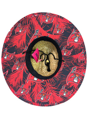 NFL Tampa Bay Buccaneers FOCO Wide Floral Straw Hat NWT