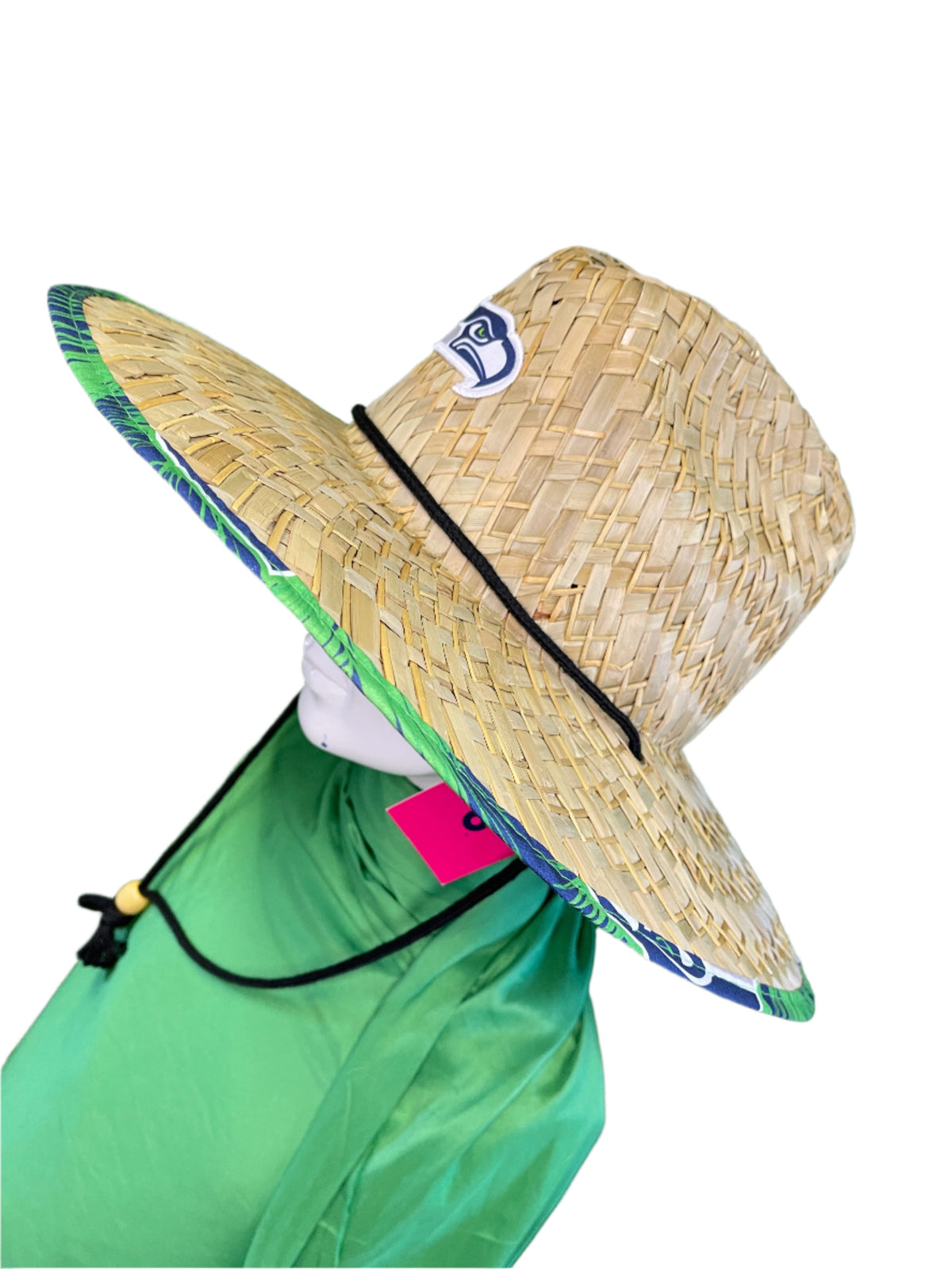 NFL Seattle Seahawks FOCO Wide Floral Straw Hat NWT
