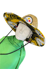 NFL Pittsburgh Steelers FOCO Wide Floral Straw Hat NWT