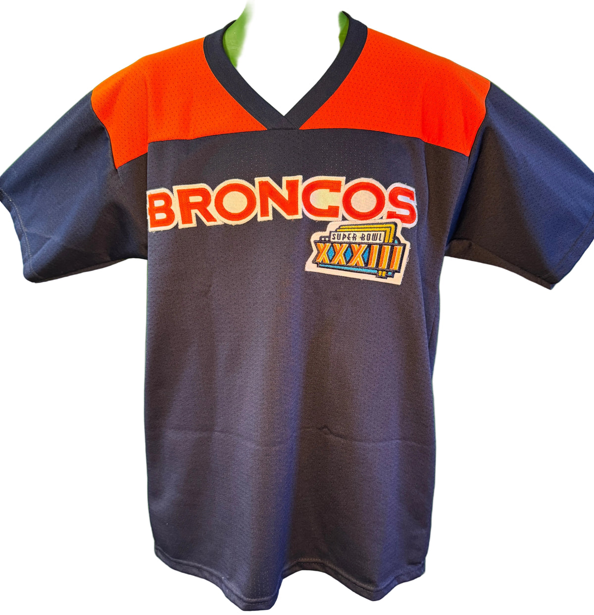 NFL Denver Broncos Majestic Vintage Super Bowl XXXIII Jersey Top Men's Medium