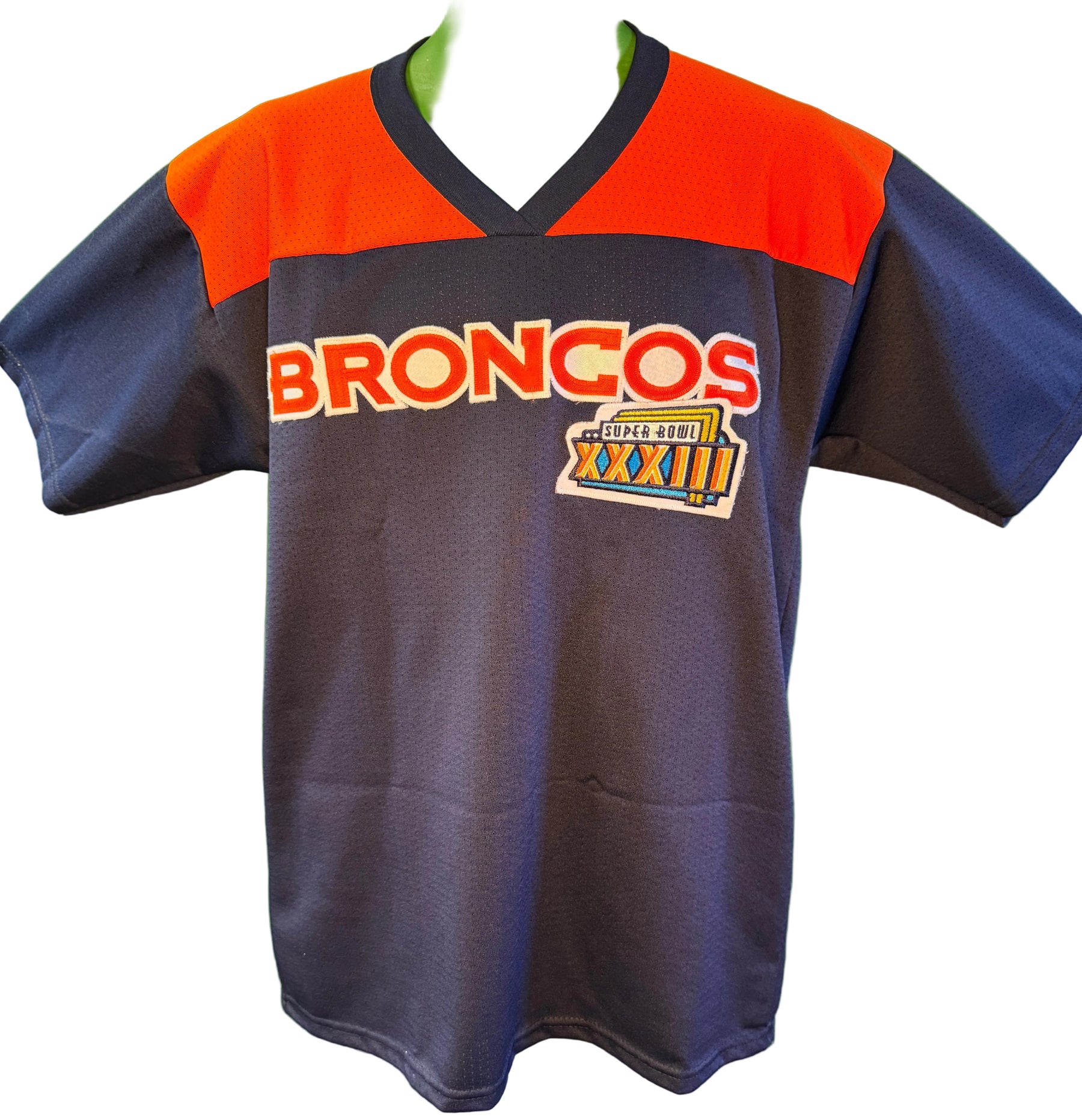 NFL Denver Broncos Majestic Vintage Super Bowl XXXIII Jersey Top Men's Medium
