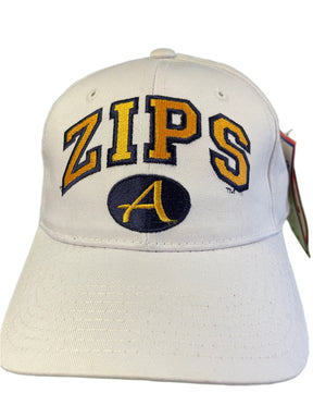 NCAA Akron Zips Zephyr Hat/Cap White Snapback OSFA NWT