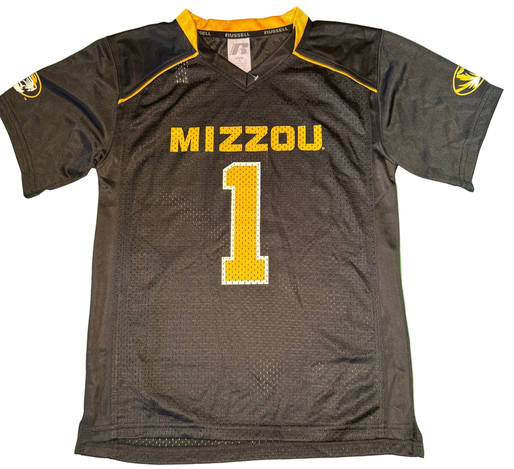 NCAA University of Missouri Mizzou Tigers Russell Jersey Youth Small 8