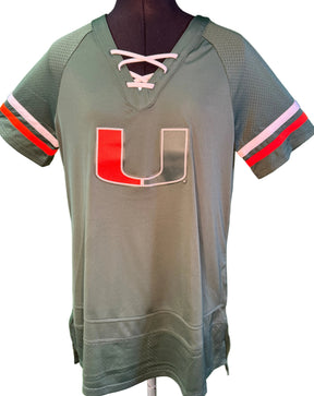 NCAA Miami Hurricanes Jersey Top Women's Large NWOT