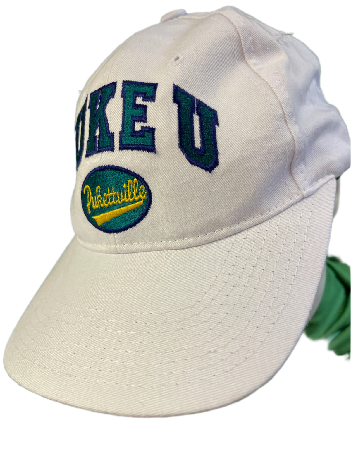 Fun Joke Parody Puke U Zephyr American Baseball Hat/Cap White Snapback OSFA NWOT