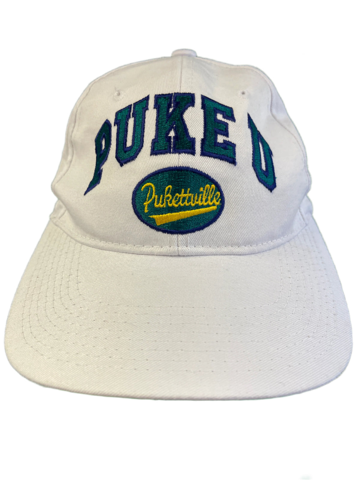 Fun Joke Parody Puke U Zephyr American Baseball Hat/Cap White Snapback OSFA NWOT