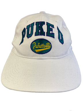 Fun Joke Parody Puke U Zephyr American Baseball Hat/Cap White Snapback OSFA NWOT