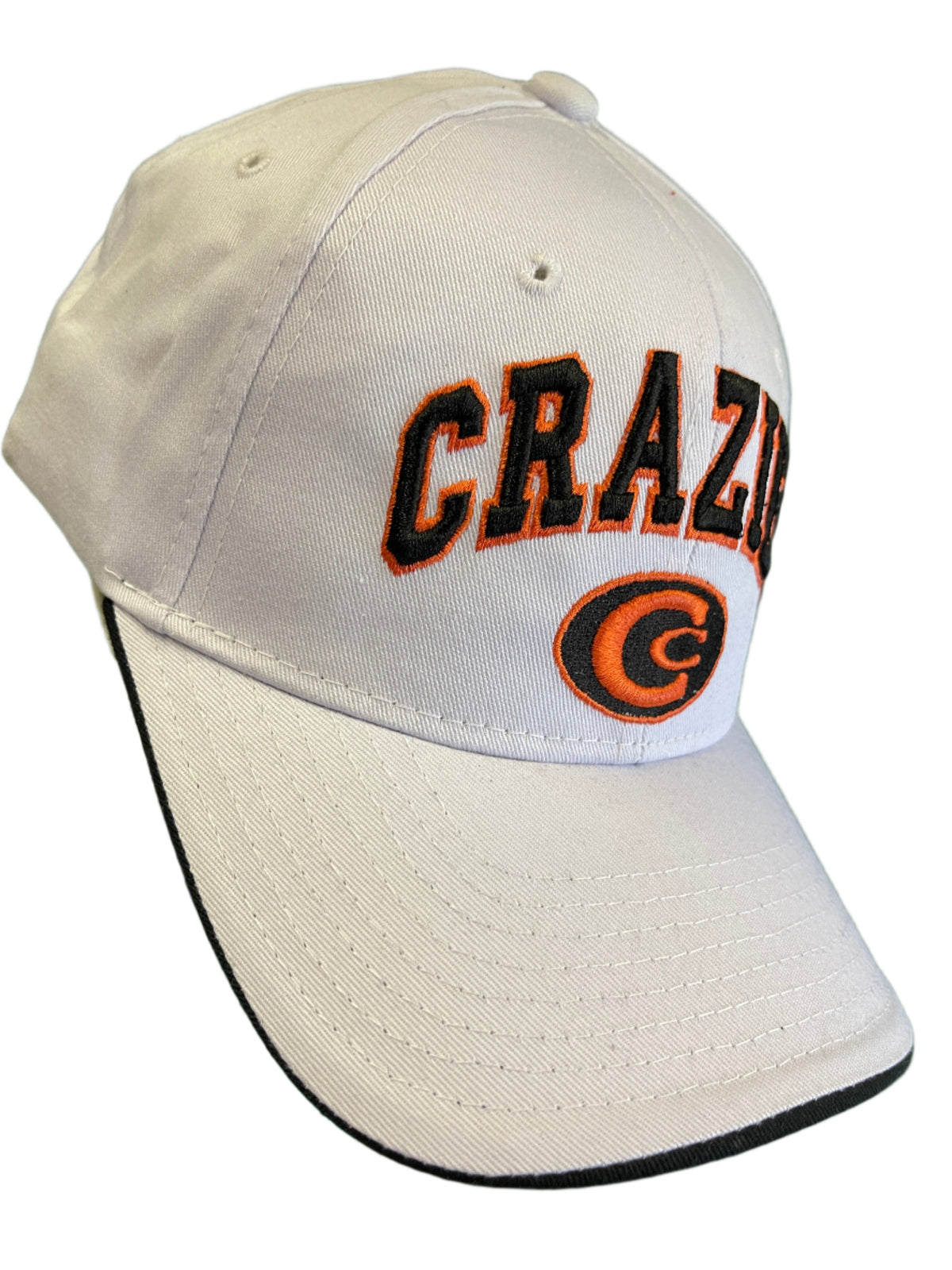 Fun Joke Parody CRAZIES Zephyr American Baseball Hat/Cap White Snapback OSFA NWOT