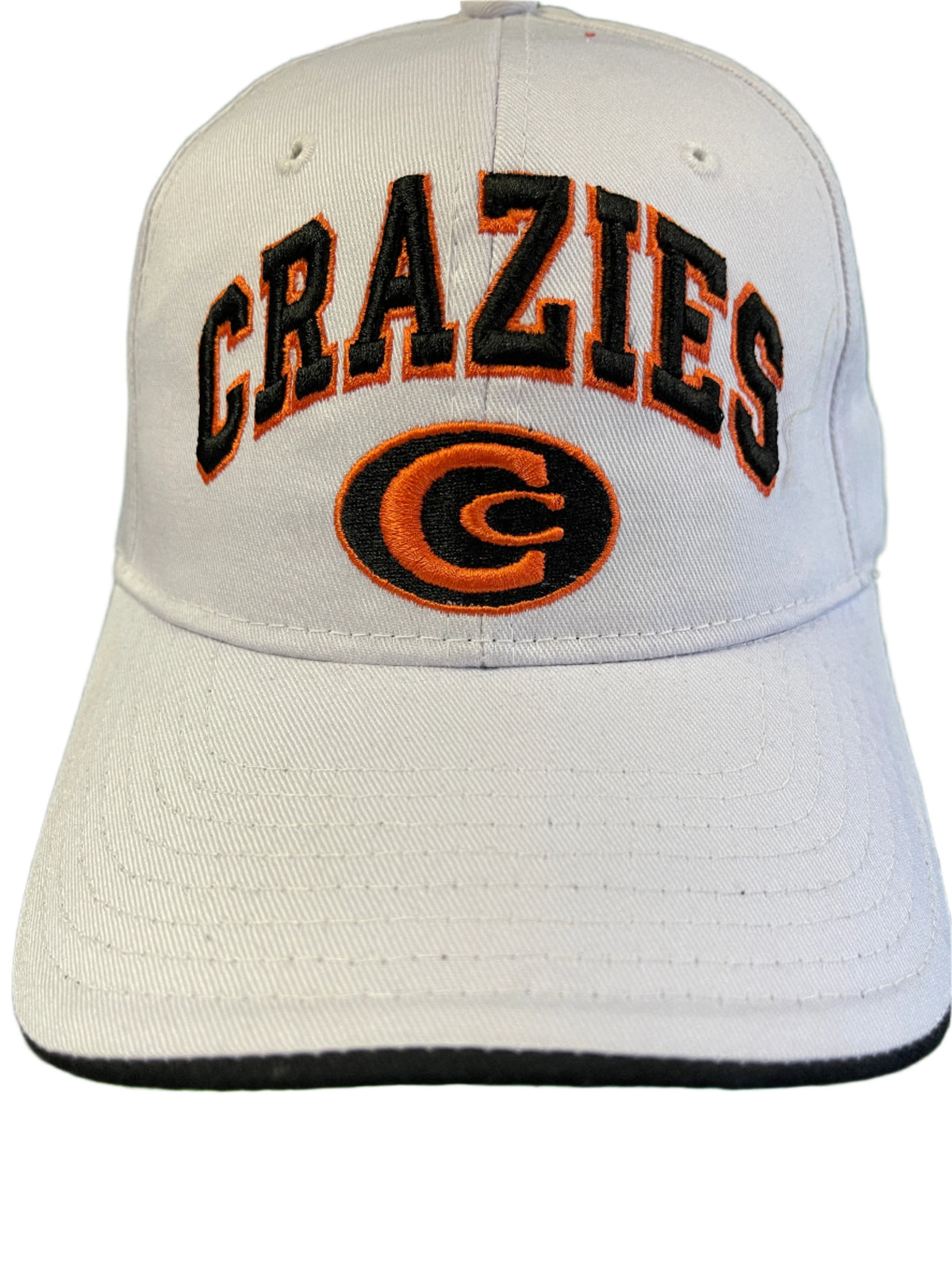 Fun Joke Parody CRAZIES Zephyr American Baseball Hat/Cap White Snapback OSFA NWOT