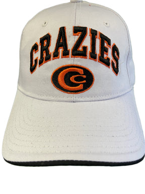 Fun Joke Parody CRAZIES Zephyr American Baseball Hat/Cap White Snapback OSFA NWOT