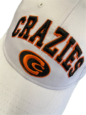 Fun Joke Parody CRAZIES Zephyr American Baseball Hat/Cap White Snapback OSFA NWOT
