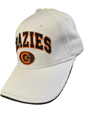 Fun Joke Parody CRAZIES Zephyr American Baseball Hat/Cap White Snapback OSFA NWOT
