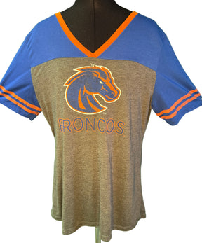 NCAA Boise State Broncos Heathered V-Neck Women's X-Large