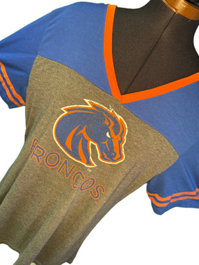 NCAA Boise State Broncos Heathered V-Neck Women's X-Large