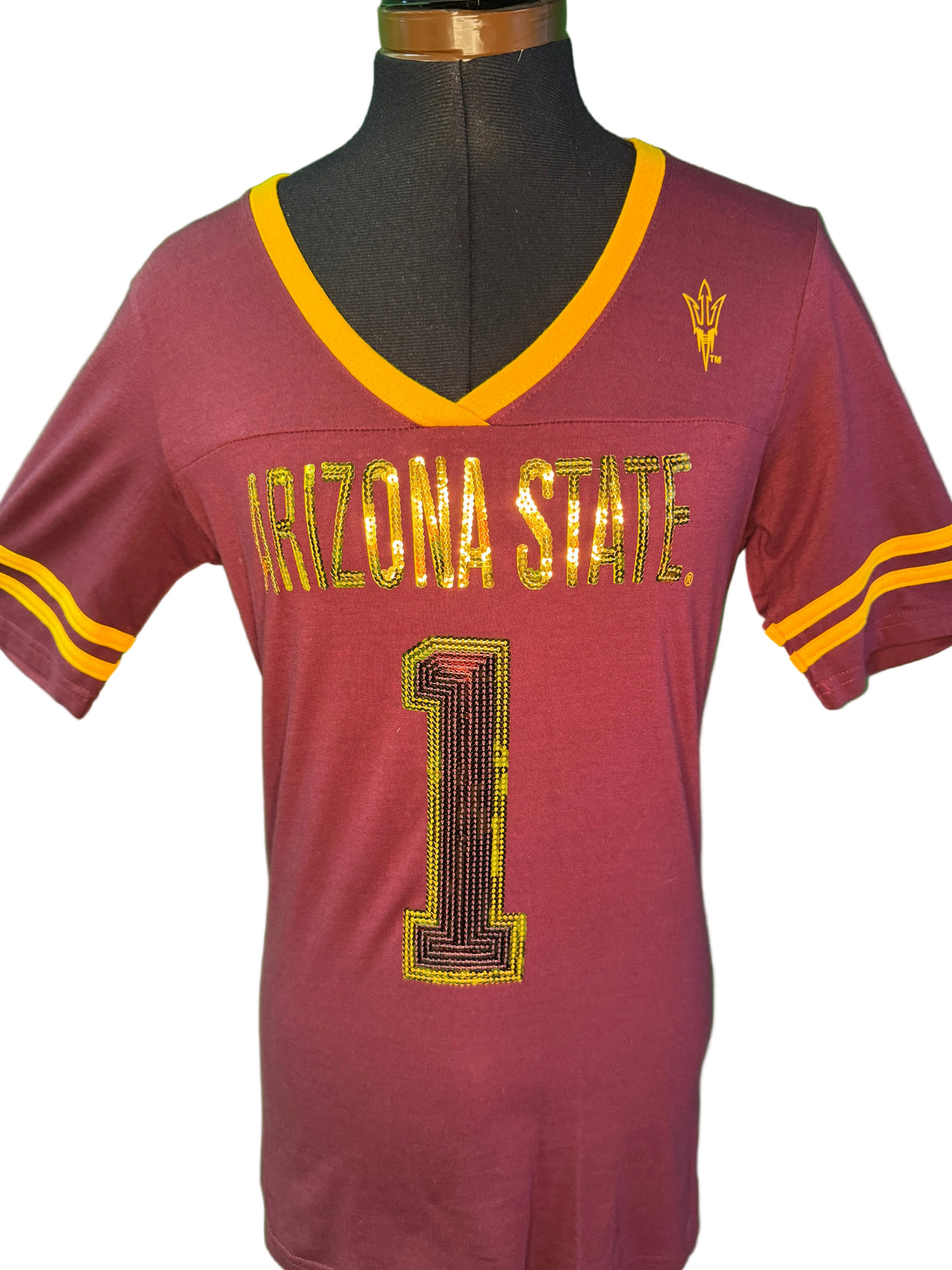 NCAA Arizona State Sun Devils Colosseum Sequined T-Shirt Women's Large