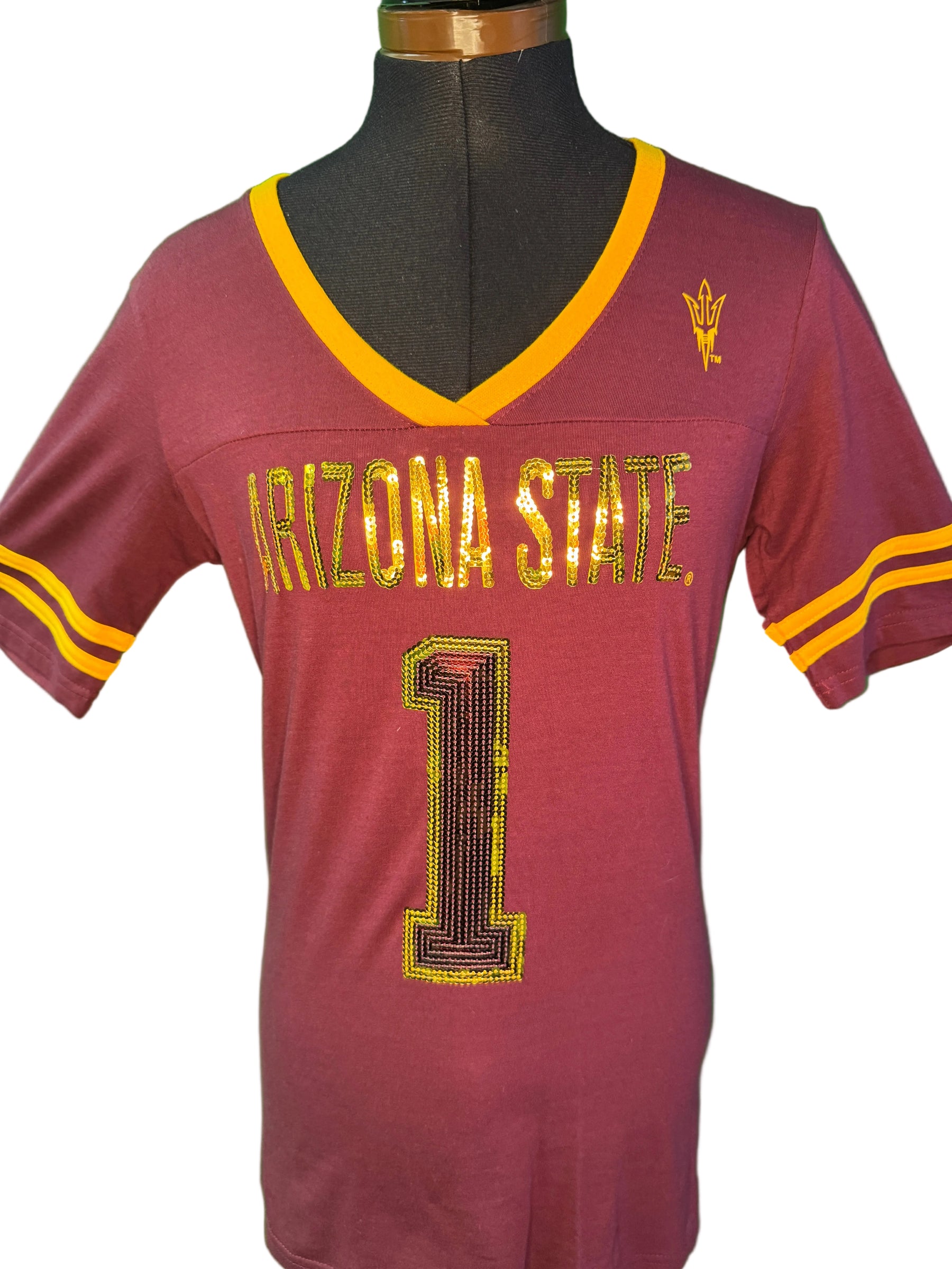 NCAA Arizona State Sun Devils Colosseum Sequined T-Shirt Women's Large