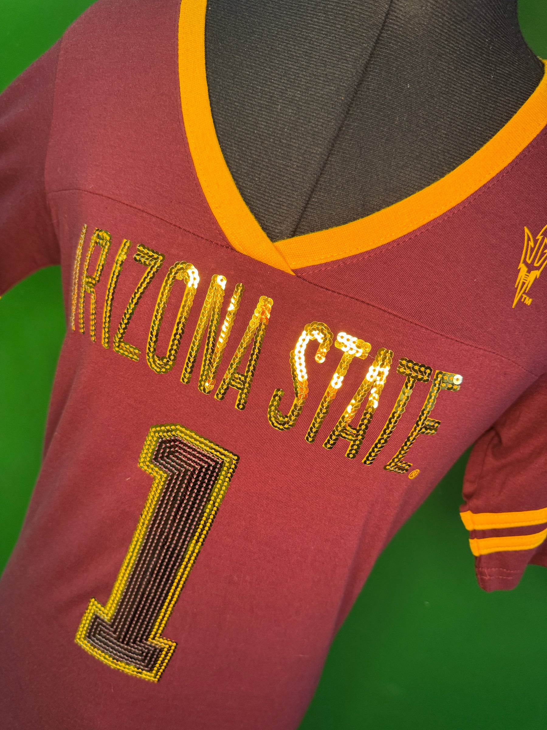 NCAA Arizona State Sun Devils Colosseum Sequined T-Shirt Women's Large
