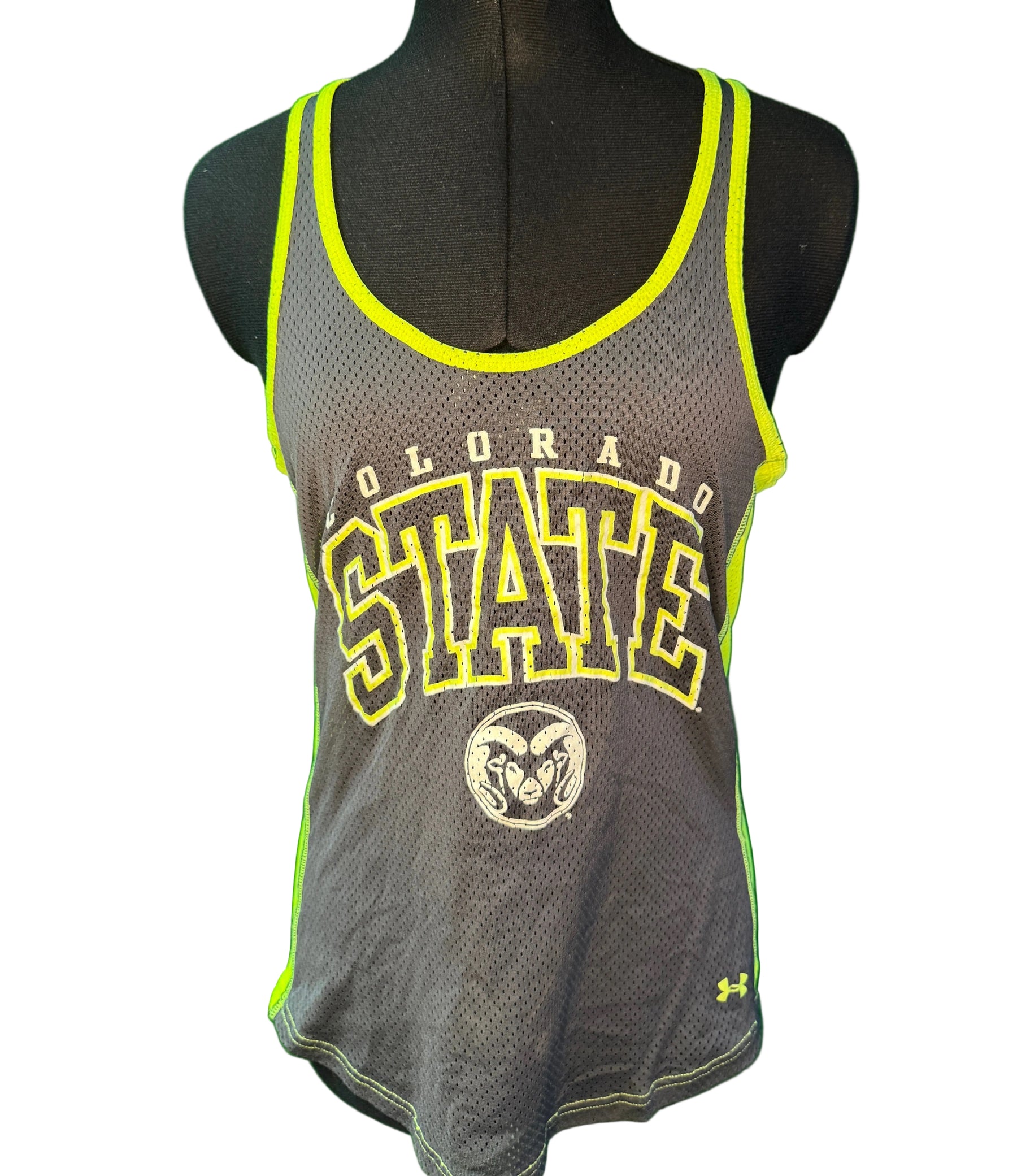 NCAA Colorado State University Rams Mesh Tank Top Shirt Women's Small
