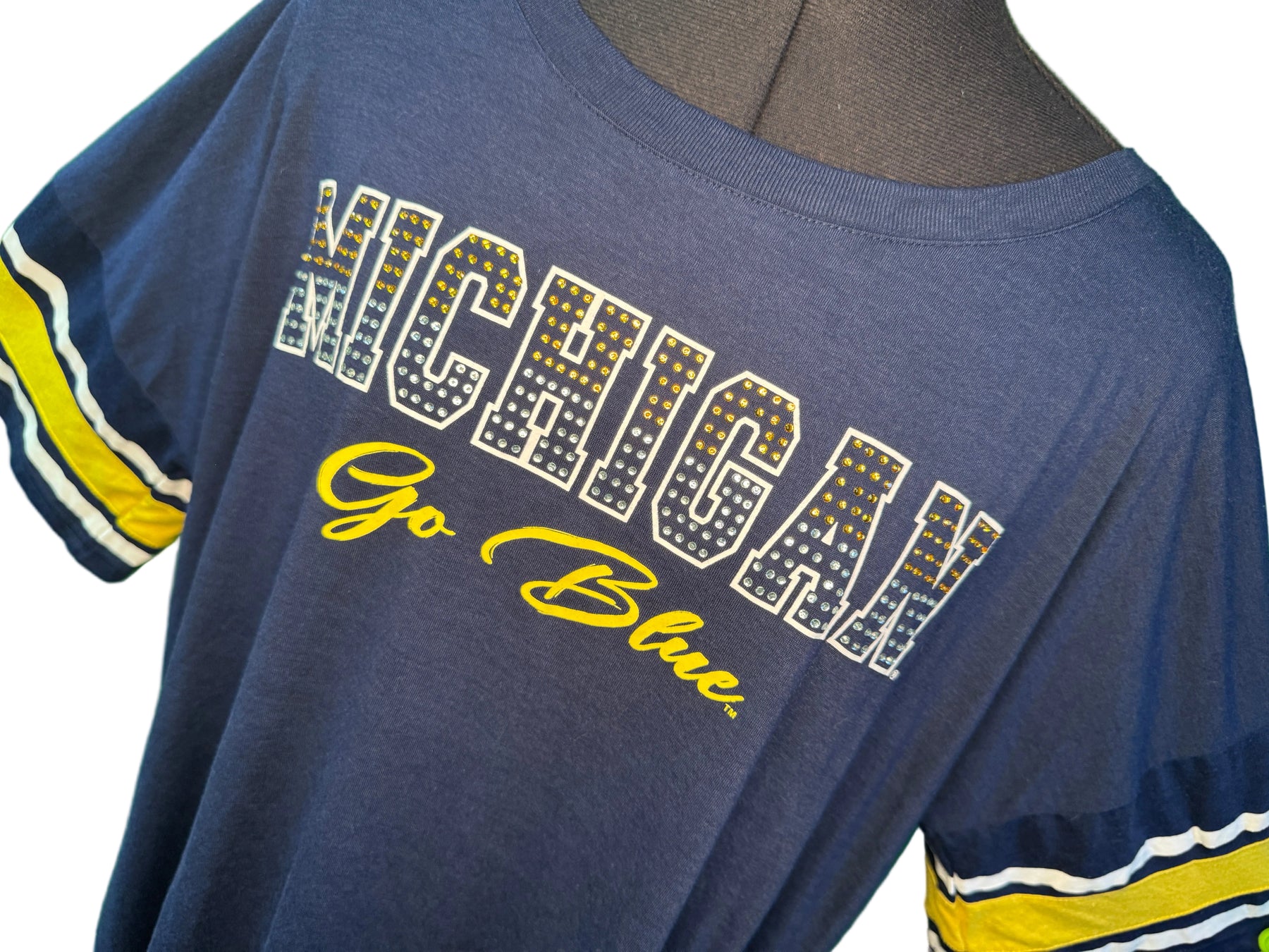 NCAA University of Michigan Wolverines Blue Oversized Shirt Women's XX-Large