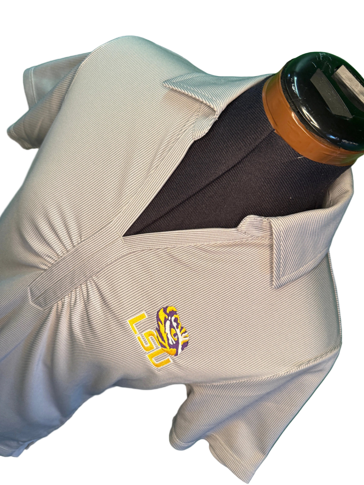 NCAA Louisiana State LSU Tigers Striped Polo/Golf Shirt Women's Small NWT