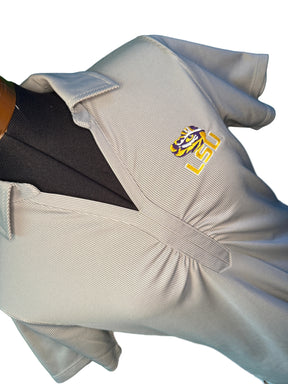 NCAA Louisiana State LSU Tigers Striped Polo/Golf Shirt Women's Small NWT