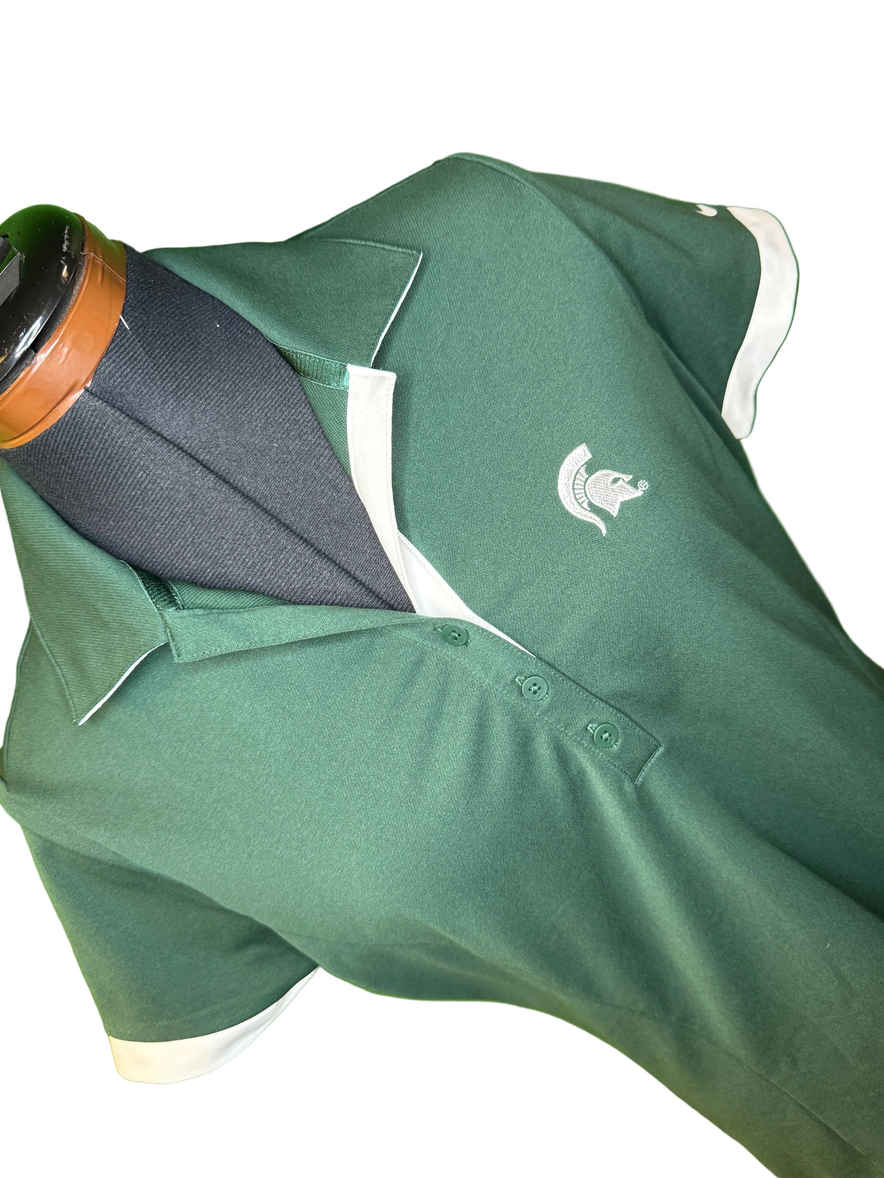 NCAA Michigan State Spartans Dri-Fit Pique Golf Polo Shirt Women's Large