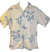 Hawaiian Beige Aloha Shirt Made in Hawaii Men's X-Large