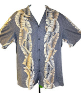 Hawaiian Denim Blue Aloha Shirt Made in Hawaii Men's X-Large