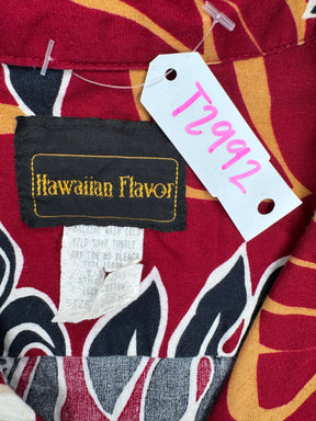 Hawaiian Red Aloha Shirt Made in Hawaii Men's Medium