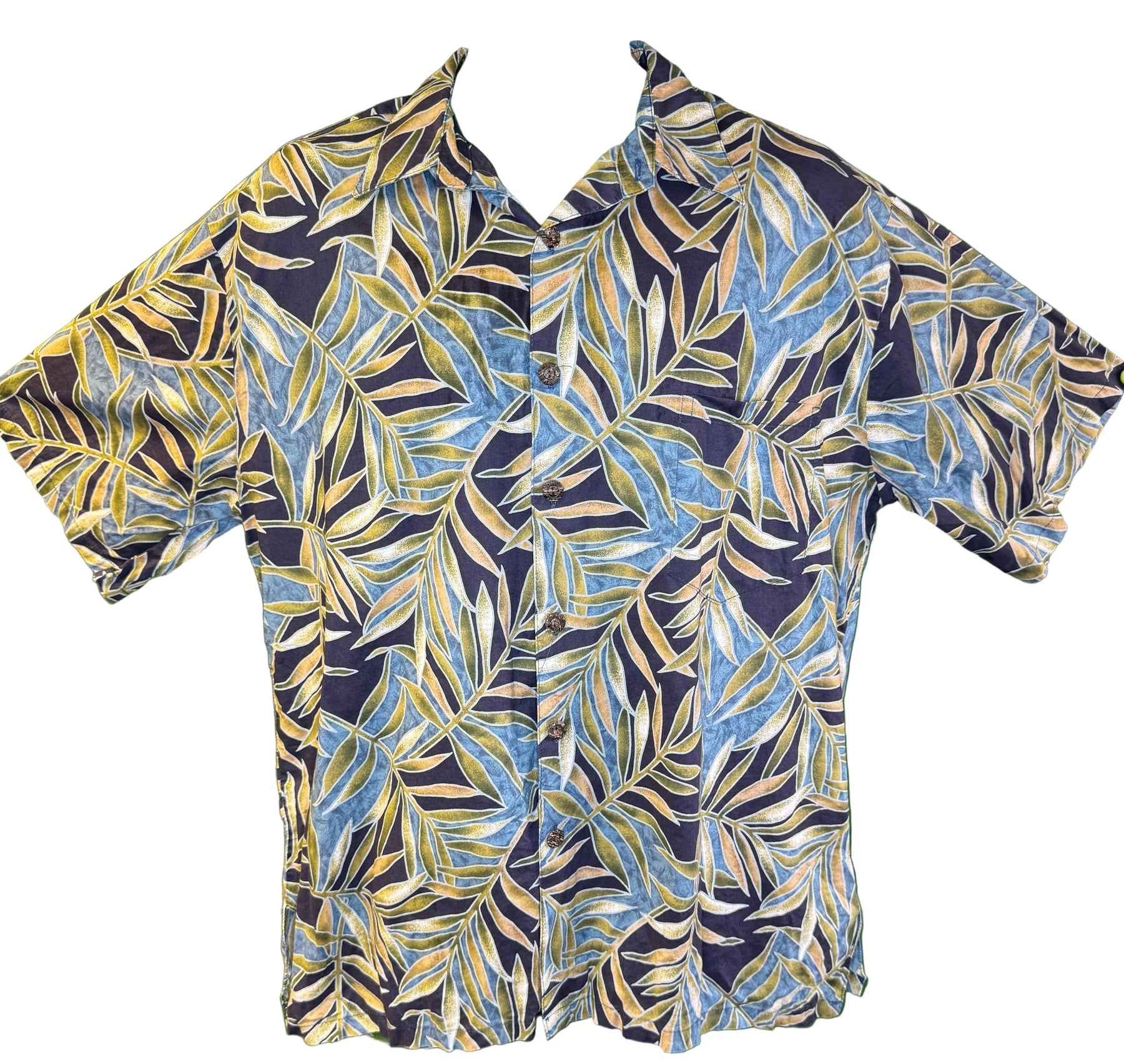 Hawaiian Aloha Shirt Made in Hawaii Men's Large
